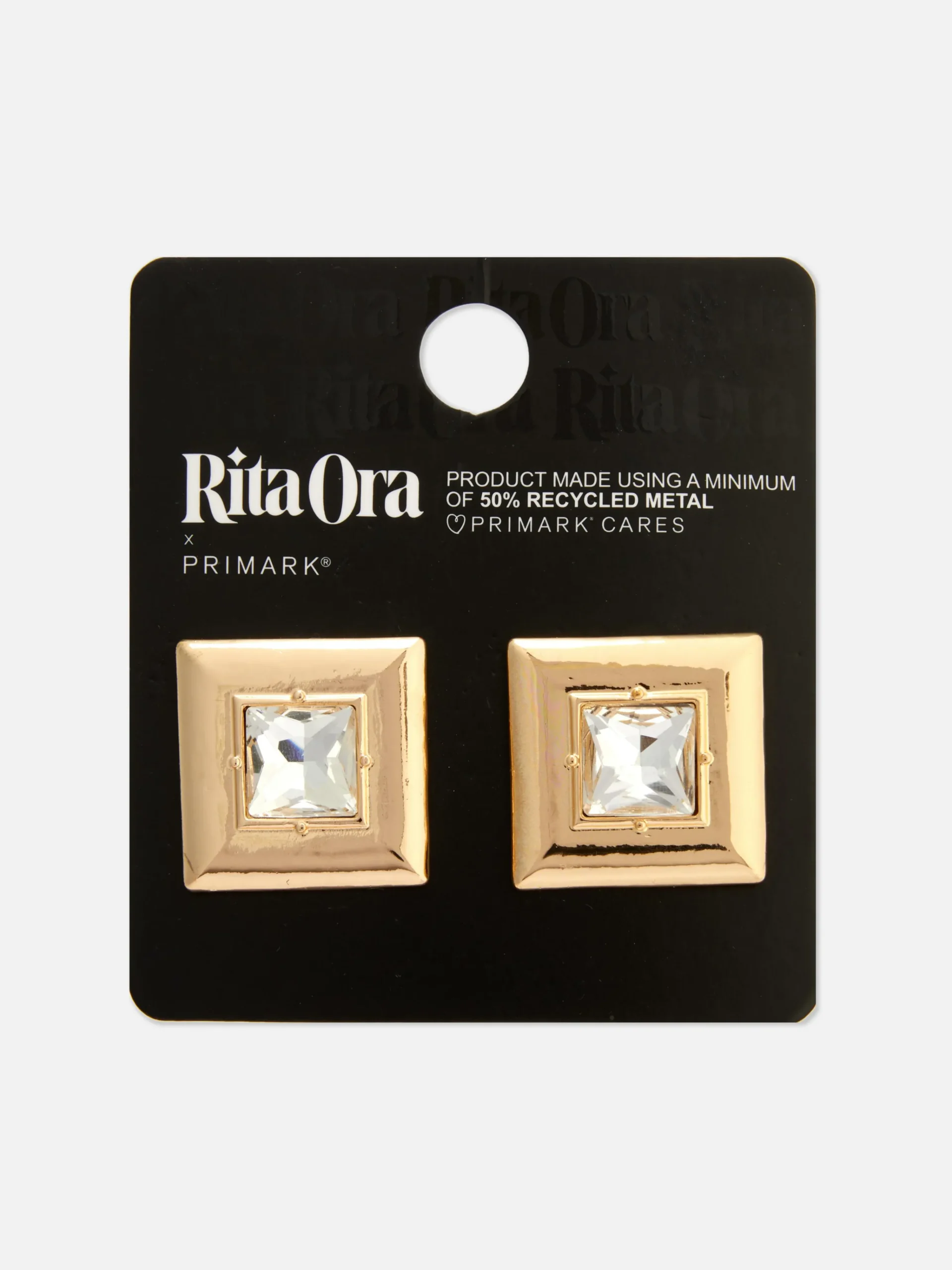 Clearance Quadratische „Rita Ora“ Ohrstecker Mit Schmucksteinen Damen Schmuck