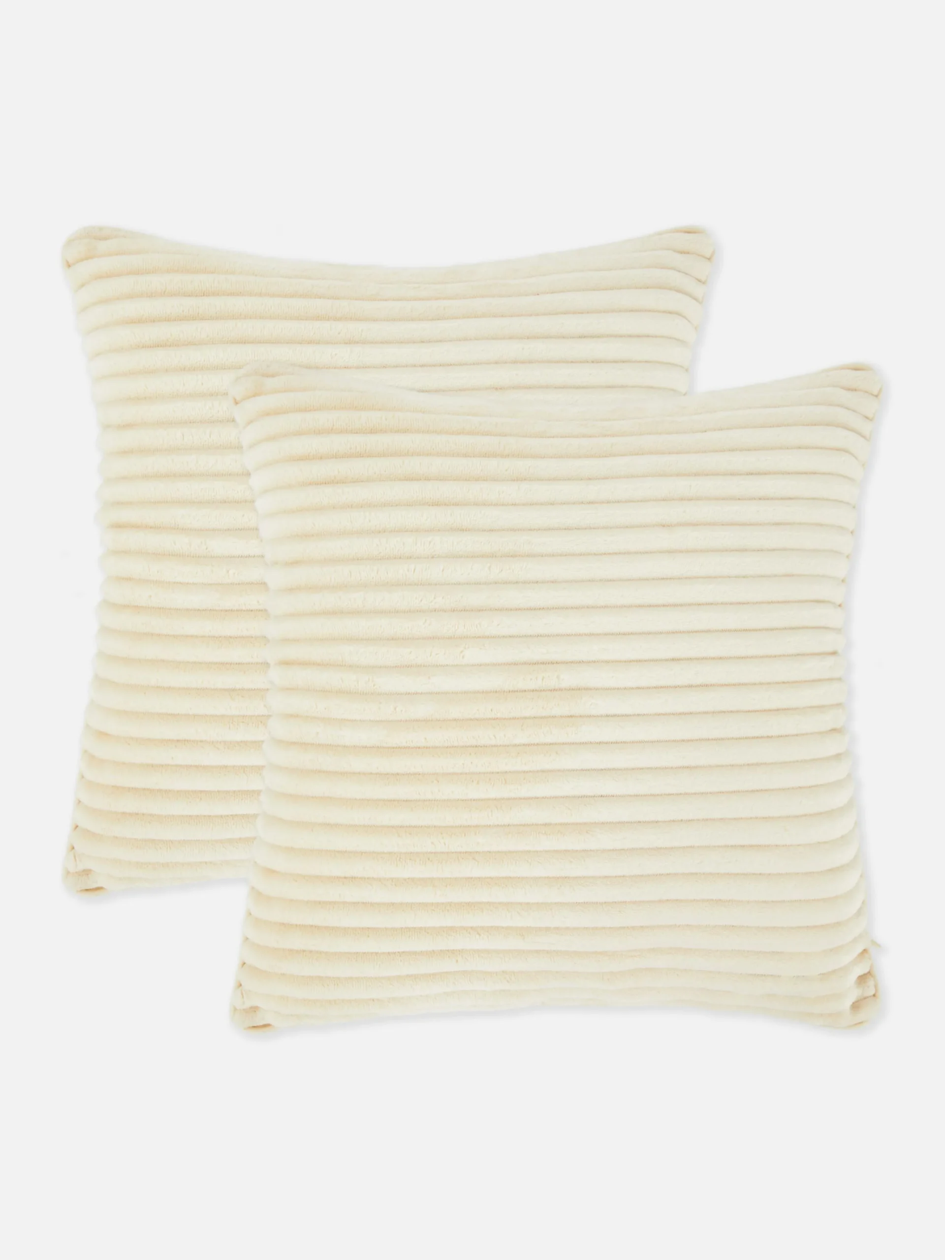 Outlet Rechteckige Kissen Mit Rippenstruktur, 2er-Pack Kissen Und Bezüge