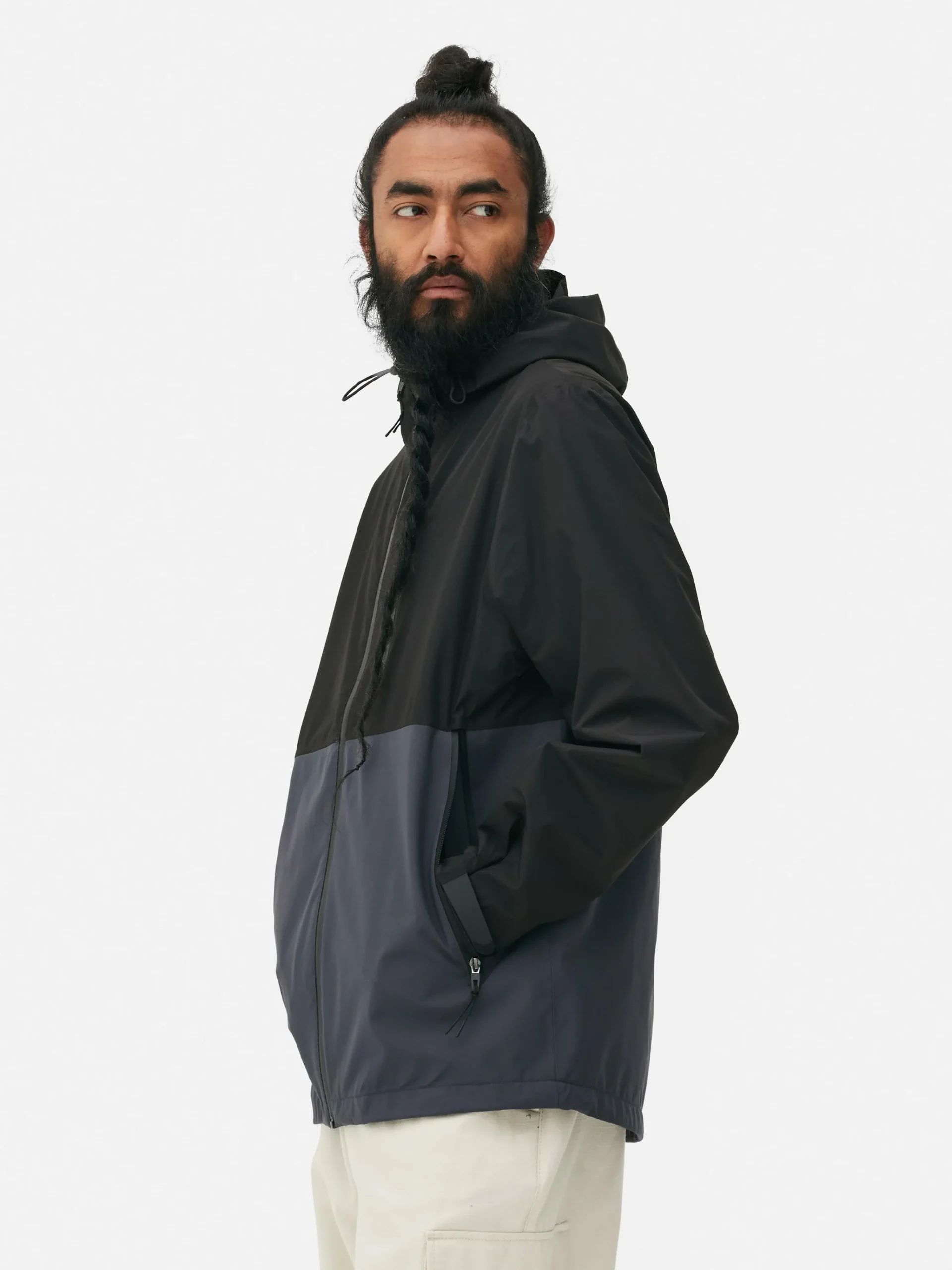 Best Regenmantel In Blockfarben Mit Mehreren Taschen Herren Jacken Und Mäntel