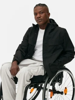 Discount Regenmantel Mit Kapuze Und Durchgehendem Reißverschluss Herren Jacken Und Mäntel