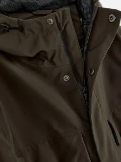 Outlet Regenmantel Mit Kapuze Und Durchgehendem Reißverschluss Herren Jacken Und Mäntel