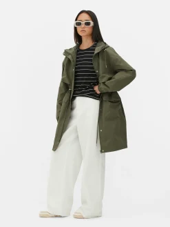 New Regenparka Mit Kordelzug Damen Jacken Und Mäntel