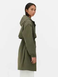 New Regenparka Mit Kordelzug Damen Jacken Und Mäntel