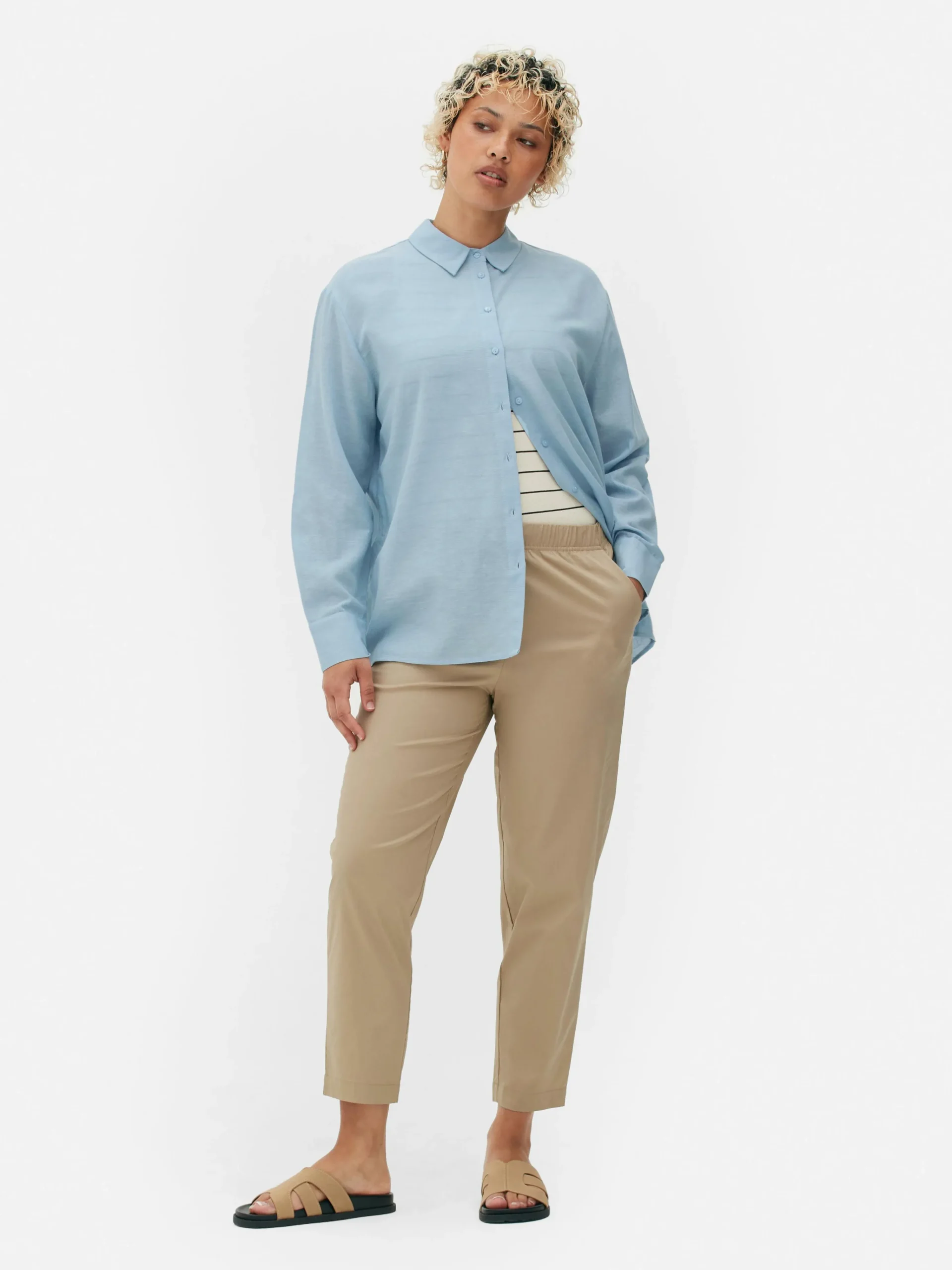 Discount Regular-Fit-Hemd Mit Knopfleiste Damen Blusen