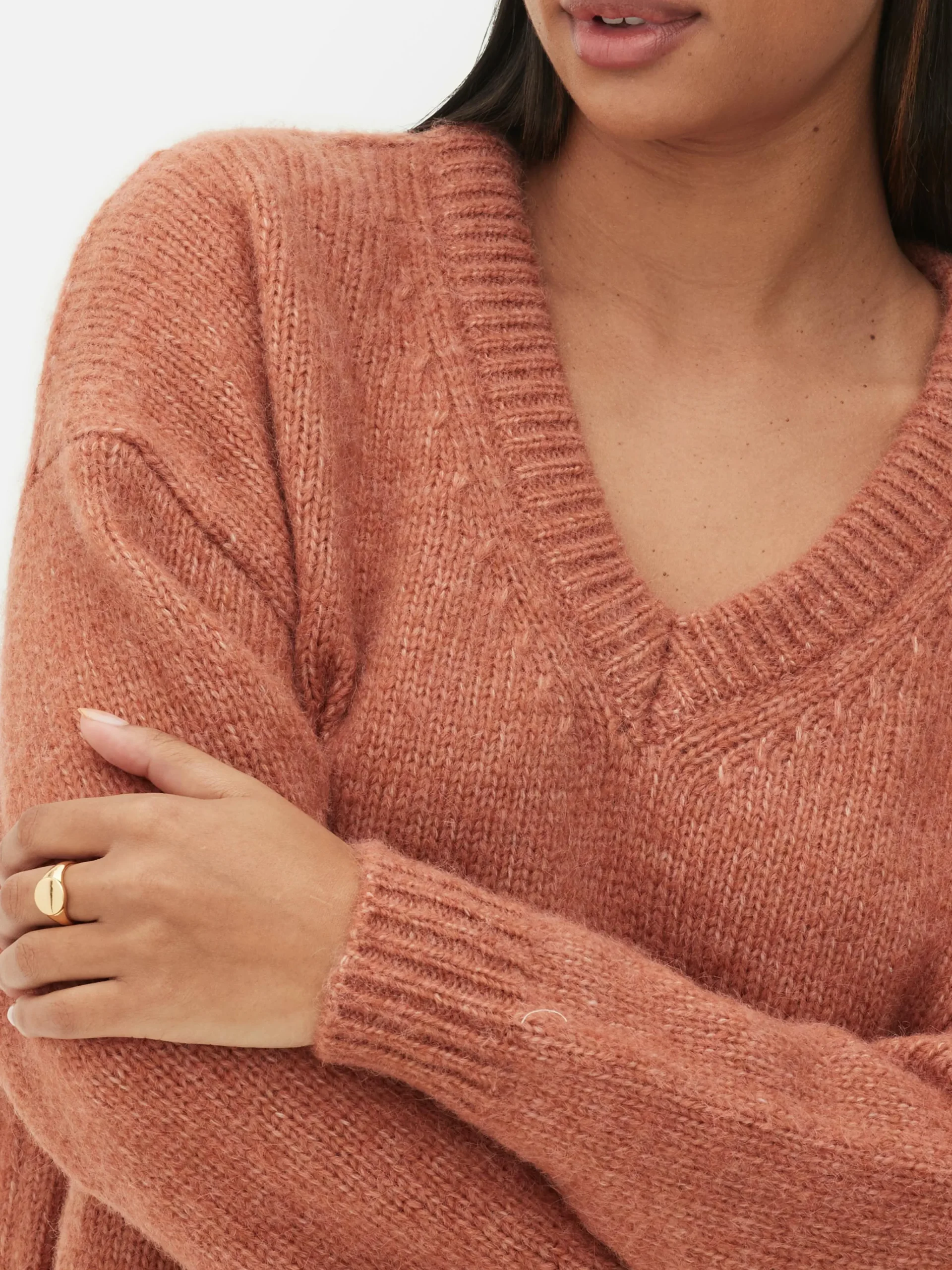 Discount Regular-Fit-Pullover Mit V-Ausschnitt Damen Pullover Und Cardigans