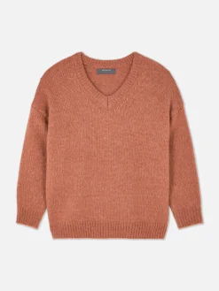 Discount Regular-Fit-Pullover Mit V-Ausschnitt Damen Pullover Und Cardigans