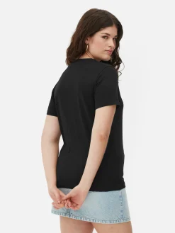 Sale Regular-Fit-T-Shirt Mit Rundhalsausschnitt Damen Tops Und T-Shirts