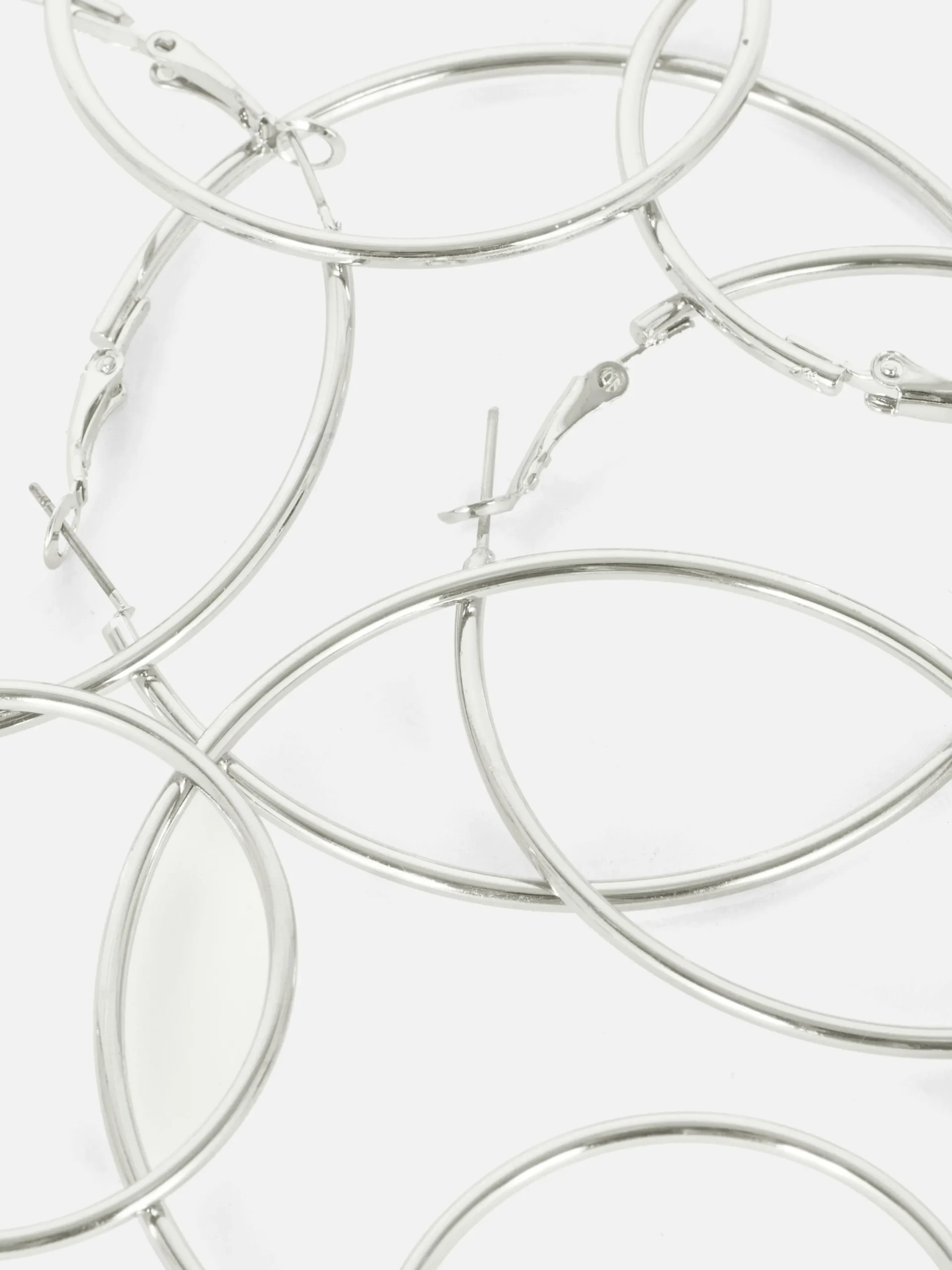 Sale Röhren-Creolen, 4er-Pack Damen Schmuck