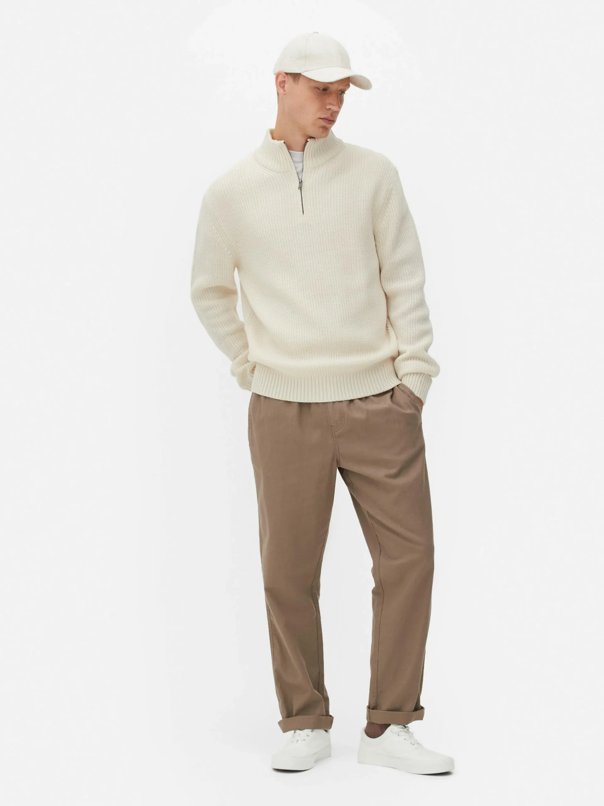 Discount Rippenstrick-Pullover Mit Reißverschluss Herren Pullover Und Cardigans