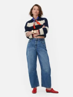 Best „Rita Ora“ Barrel-Jeans In Acid-Wash-Optik Damen Jeans