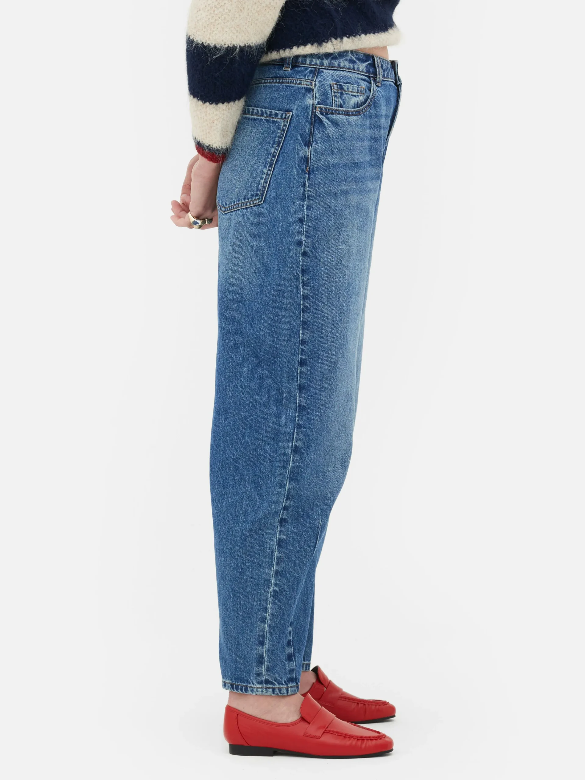 Best „Rita Ora“ Barrel-Jeans In Acid-Wash-Optik Damen Jeans
