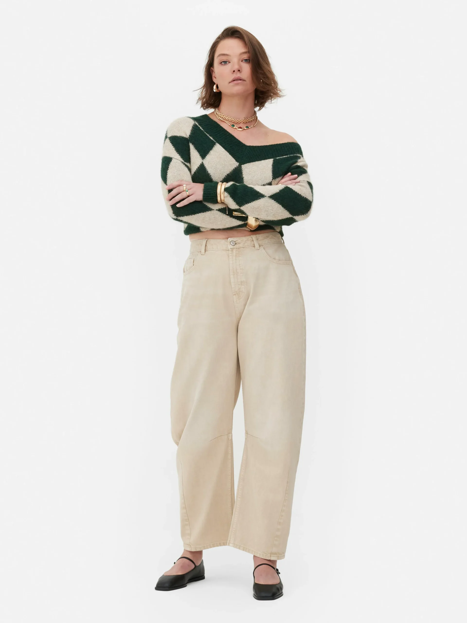 Outlet „Rita Ora“ Barrel-Jeans In Acid-Wash-Optik Damen Jeans