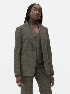 Discount „Rita Ora“ Blazer Mit Fischgrätmuster Damen Blazer