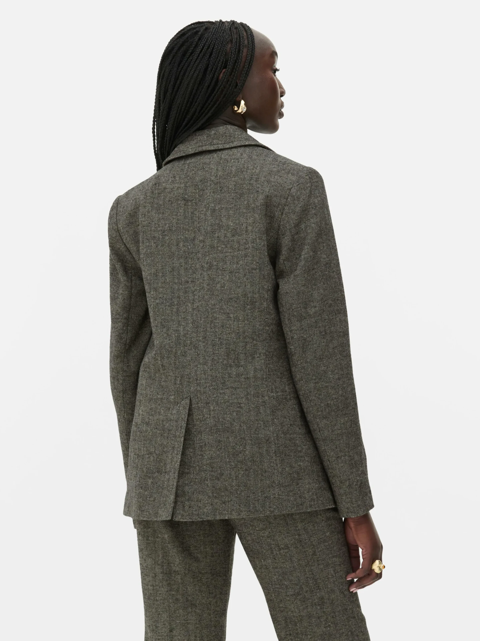 Discount „Rita Ora“ Blazer Mit Fischgrätmuster Damen Blazer