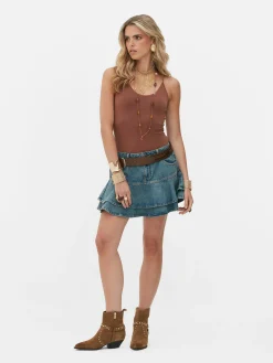 Clearance „Rita Ora“ Body Mit U-Ausschnitt In Slim-Fit Damen Tops Und T-Shirts