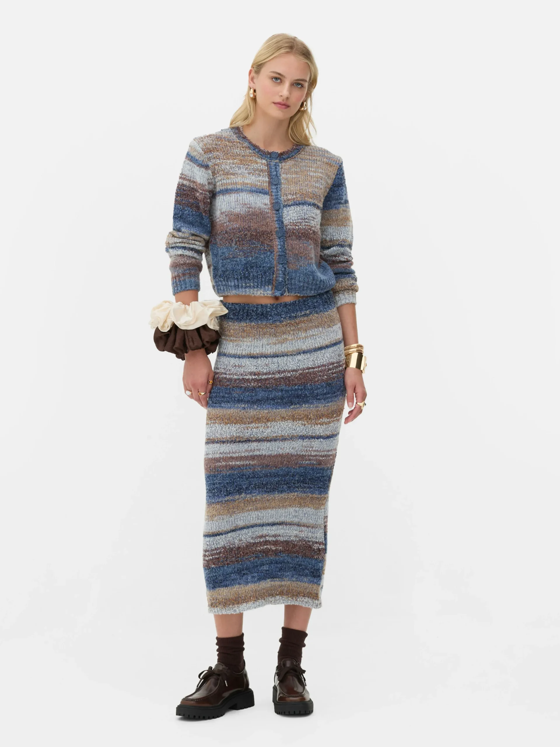 Discount „Rita Ora“ Cardigan Mit Space-Dye-Muster Damen Pullover Und Cardigans