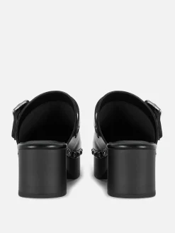 Clearance „Rita Ora“ Clogs Mit Blockabsatz Und Nieten Damen Heels