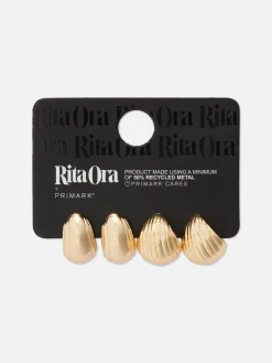 Clearance „Rita Ora“ Creolen Mit Muschelanhänger, 2er-Pack Damen Schmuck