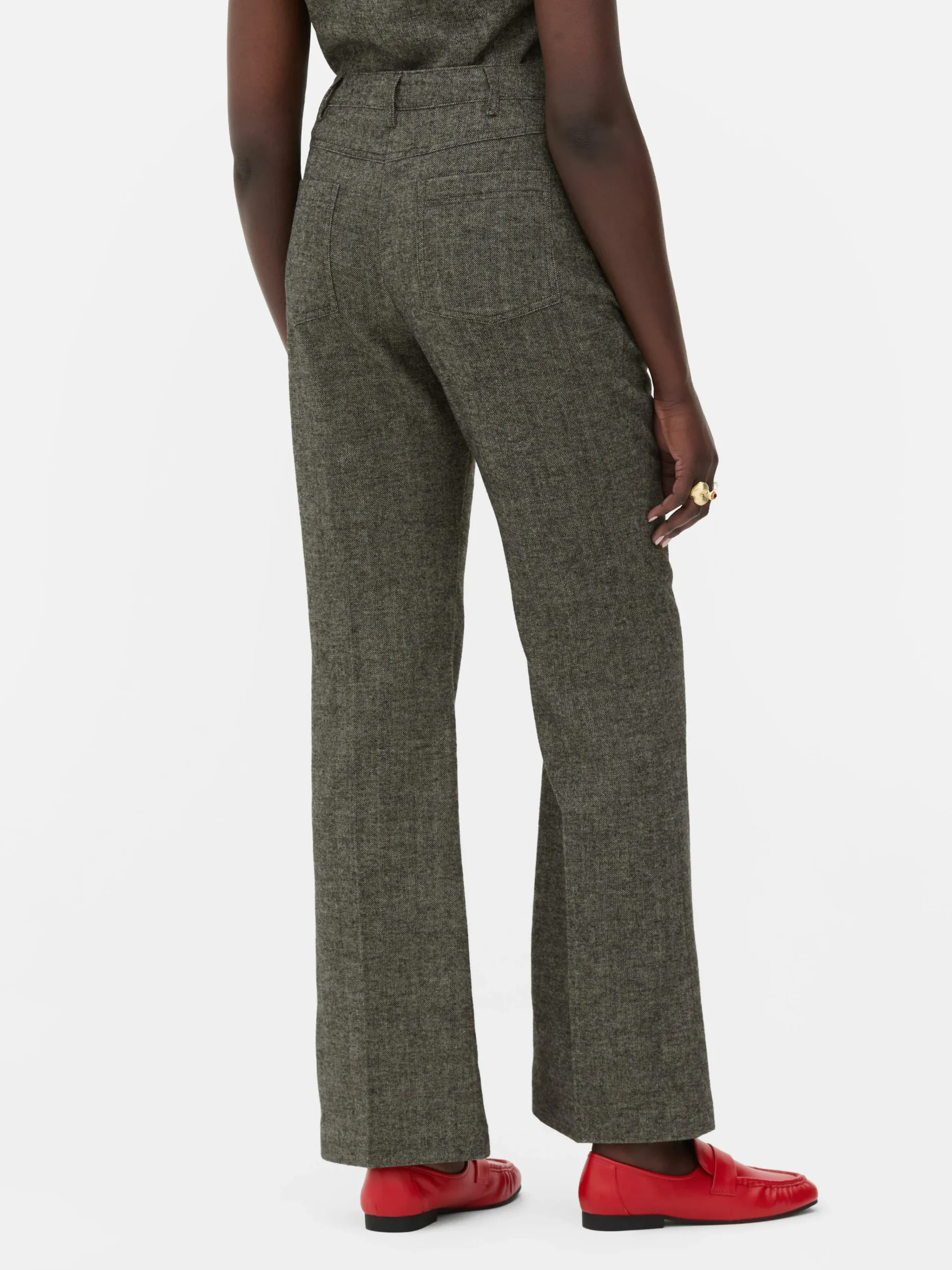 „Rita Ora“ Hose Mit Fischgrätmuster Damen Hosen Und Leggings