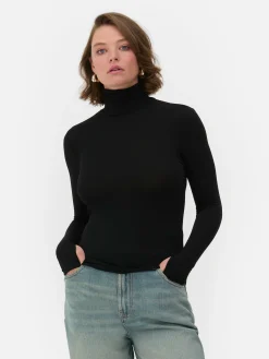 Sale „Rita Ora“ Langarmshirt Mit Rollkragen Damen Tops Und T-Shirts