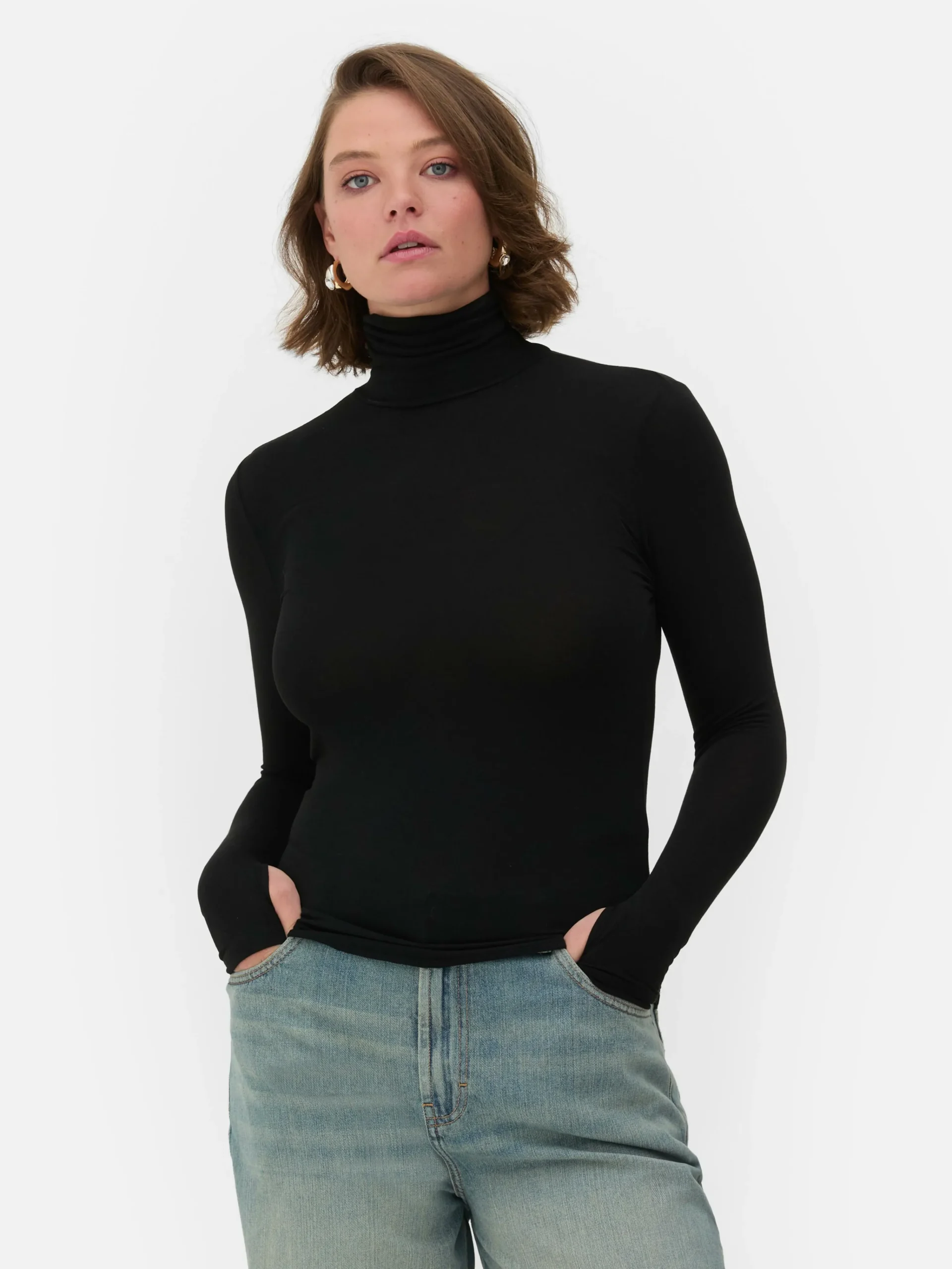 Sale „Rita Ora“ Langarmshirt Mit Rollkragen Damen Tops Und T-Shirts