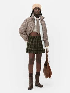 New „Rita Ora“ Minirock Mit Falten Und Karomuster Damen Röcke