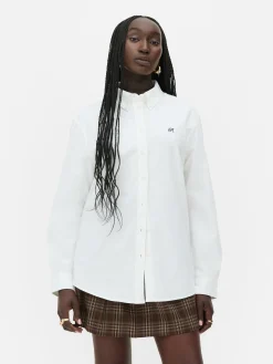 Clearance „Rita Ora“ Oxford-Hemd Mit Knopfleiste Damen Blusen