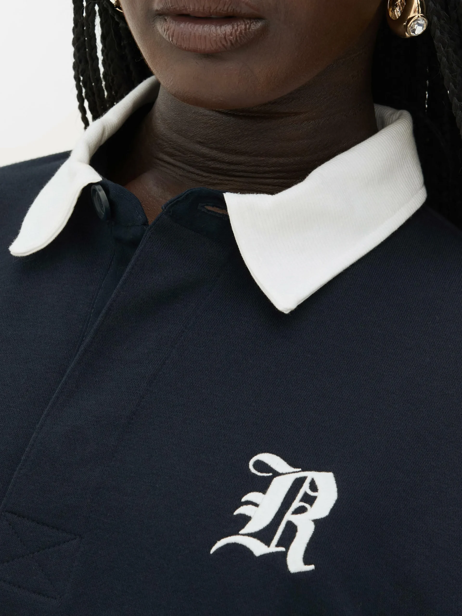 Sale „Rita Ora“ Polo-Sweatshirt Im Oversized-Look Damen Tops Und T-Shirts