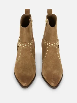 New „Rita Ora“ Stiefeletten In Wildleder-Optik Mit Nieten Damen Stiefel