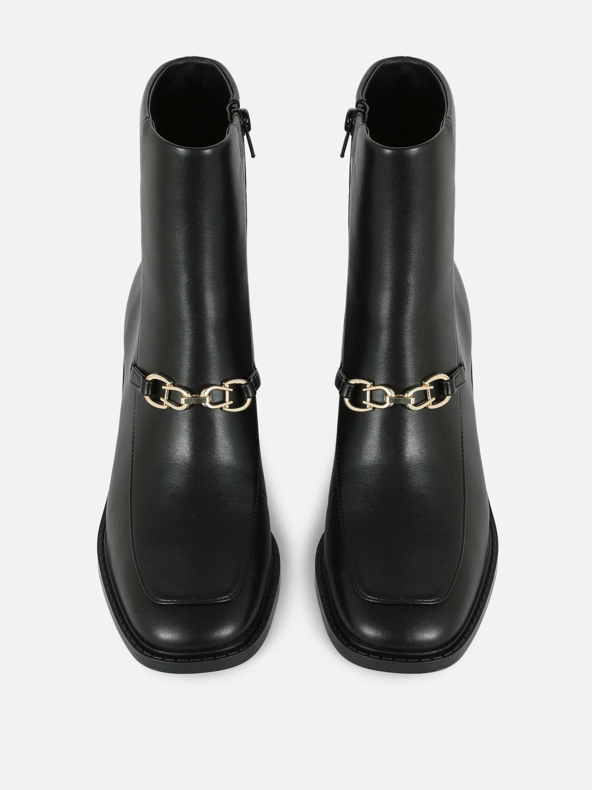 Hot „Rita Ora“ Stiefeletten Mit Blockabsatz Und Kettendetail Damen Stiefel