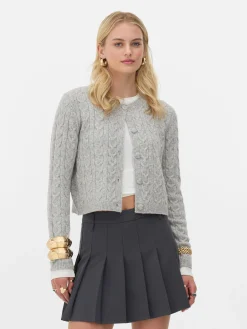 Sale „Rita Ora“ Strickcardigan Mit Zopfmuster Damen Pullover Und Cardigans