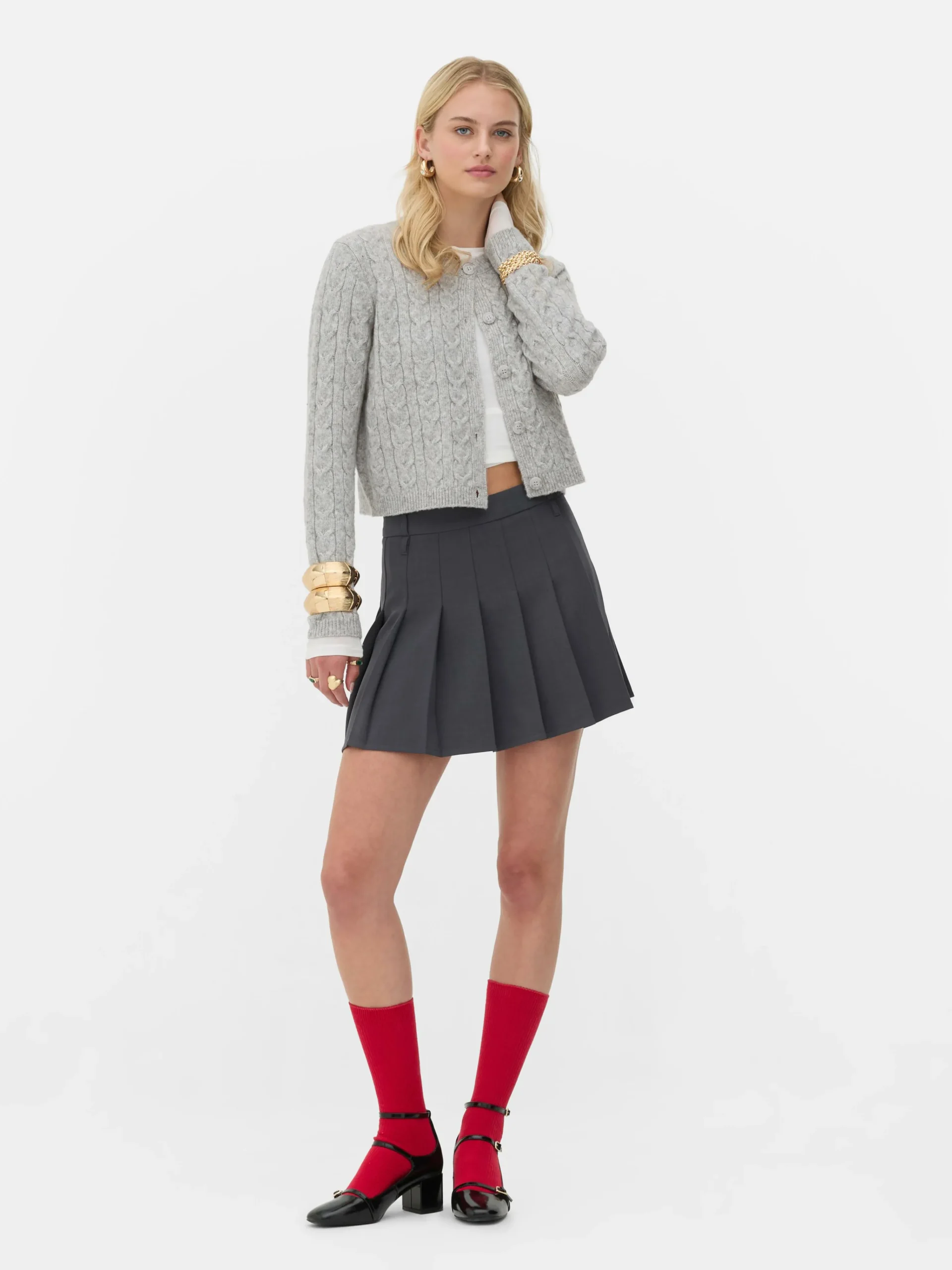 Sale „Rita Ora“ Strickcardigan Mit Zopfmuster Damen Pullover Und Cardigans