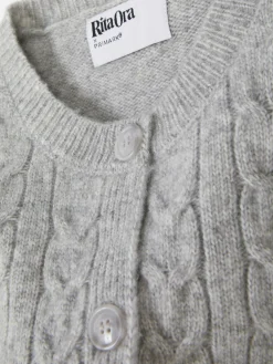 Sale „Rita Ora“ Strickcardigan Mit Zopfmuster Damen Pullover Und Cardigans