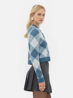 Best „Rita Ora“ Strickcardigan Mit Argylemuster Damen Pullover Und Cardigans