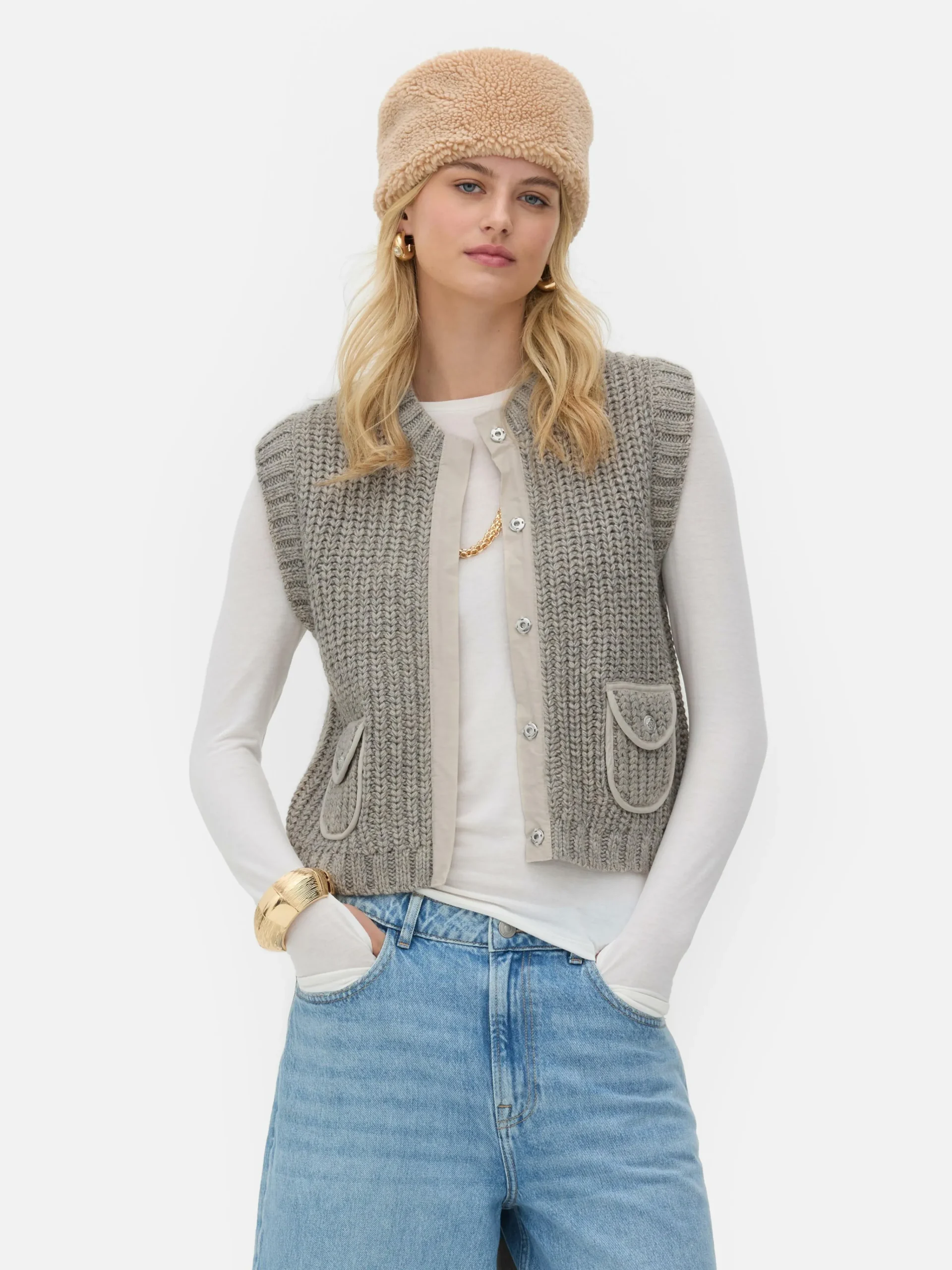 Discount „Rita Ora“ Strickweste Damen Pullover Und Cardigans