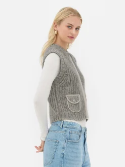 Discount „Rita Ora“ Strickweste Damen Pullover Und Cardigans