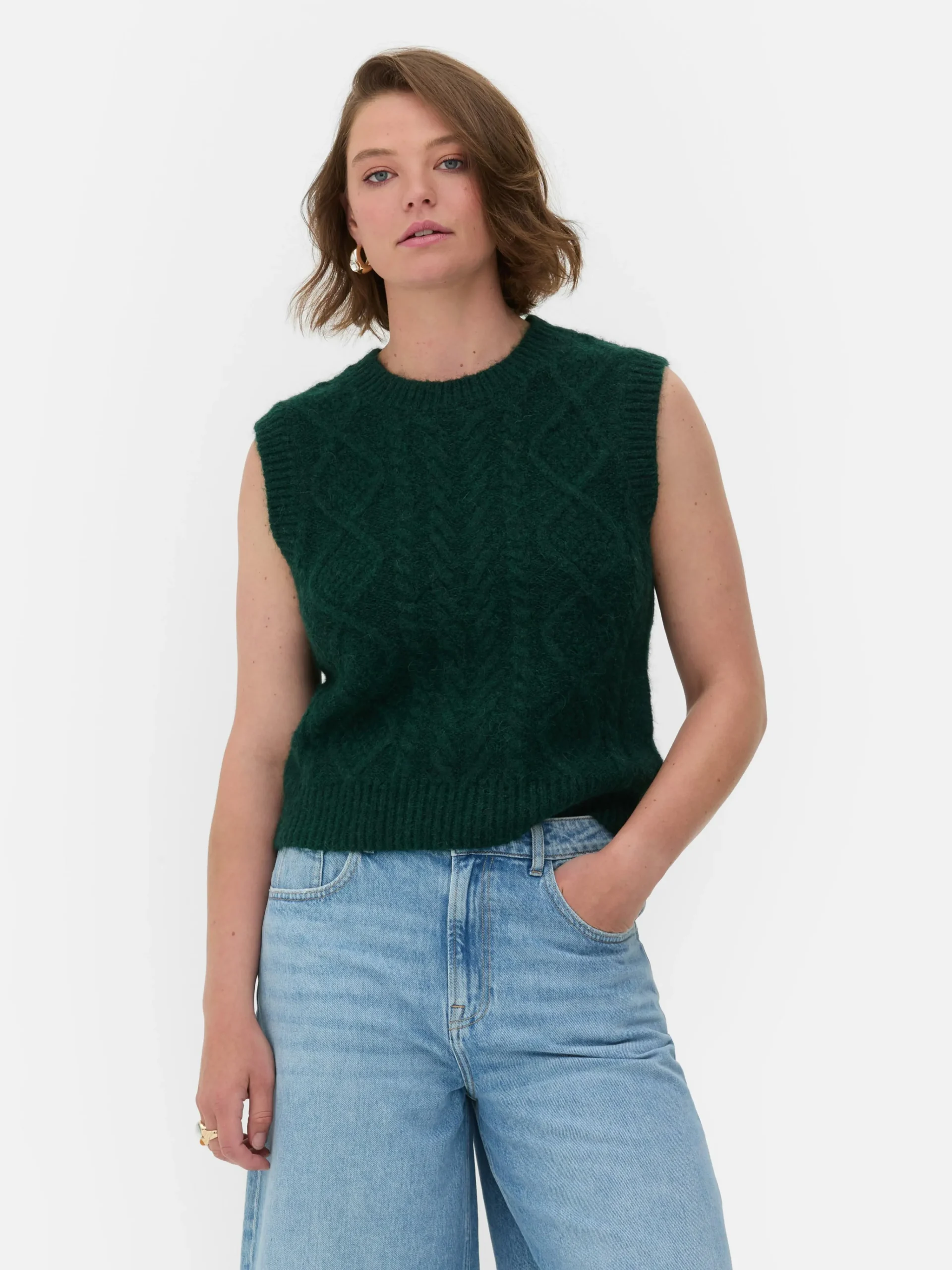 Online „Rita Ora“ Strickweste Mit Zopfmuster Damen Pullover Und Cardigans