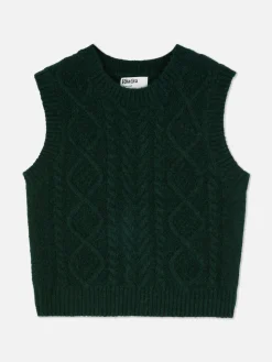 Online „Rita Ora“ Strickweste Mit Zopfmuster Damen Pullover Und Cardigans