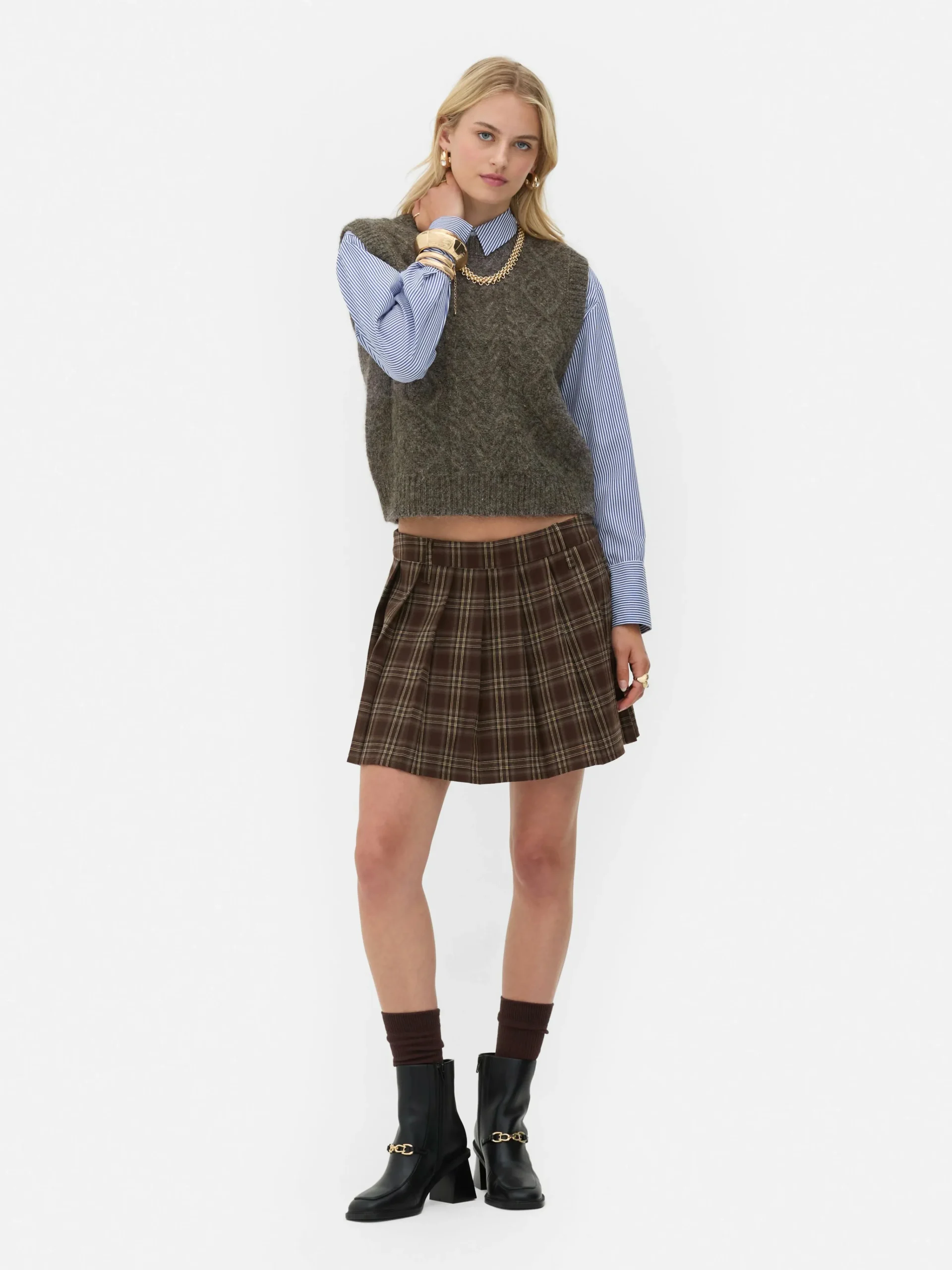 Clearance „Rita Ora“ Strickweste Mit Zopfmuster Damen Pullover Und Cardigans