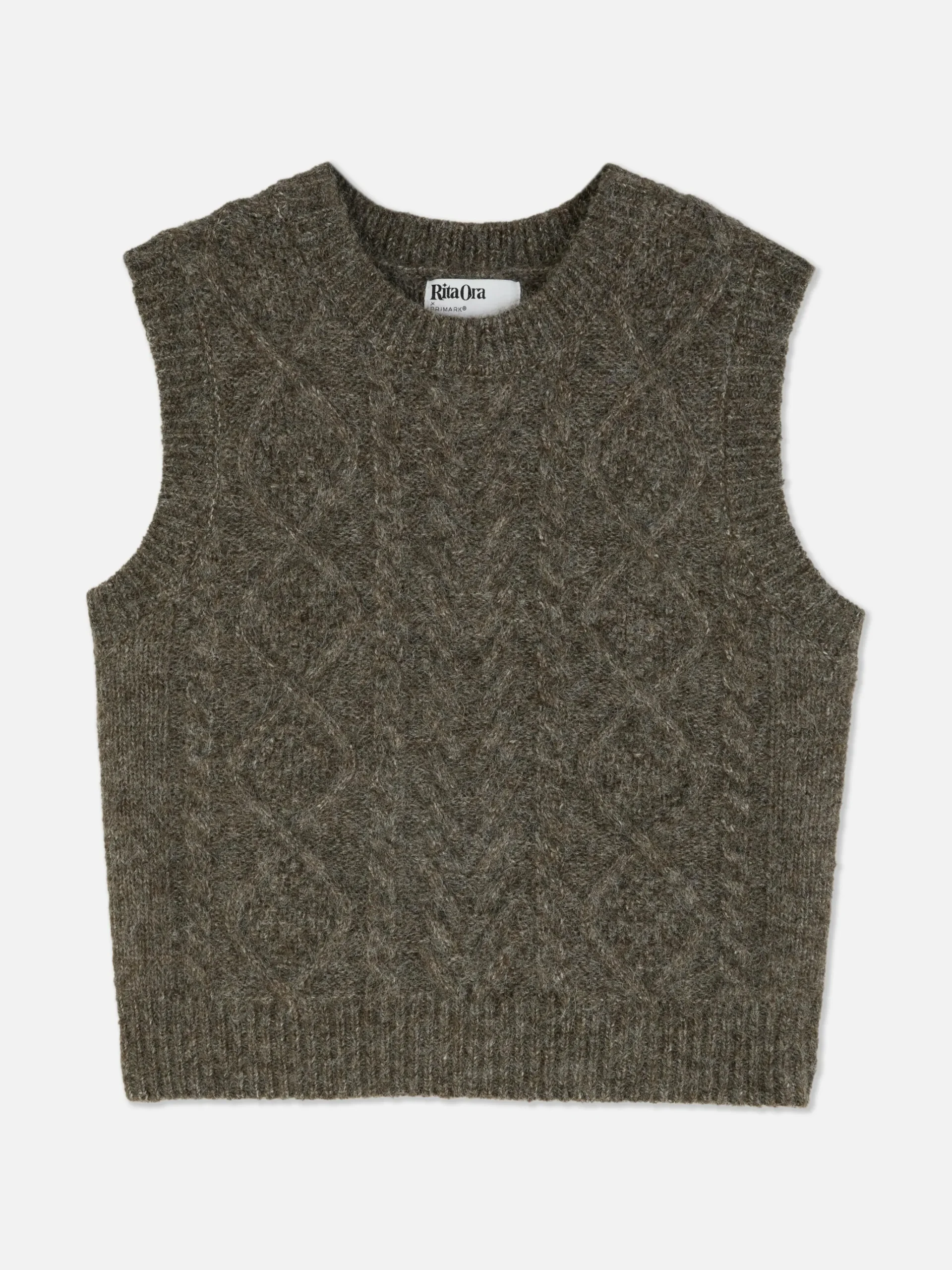 Clearance „Rita Ora“ Strickweste Mit Zopfmuster Damen Pullover Und Cardigans