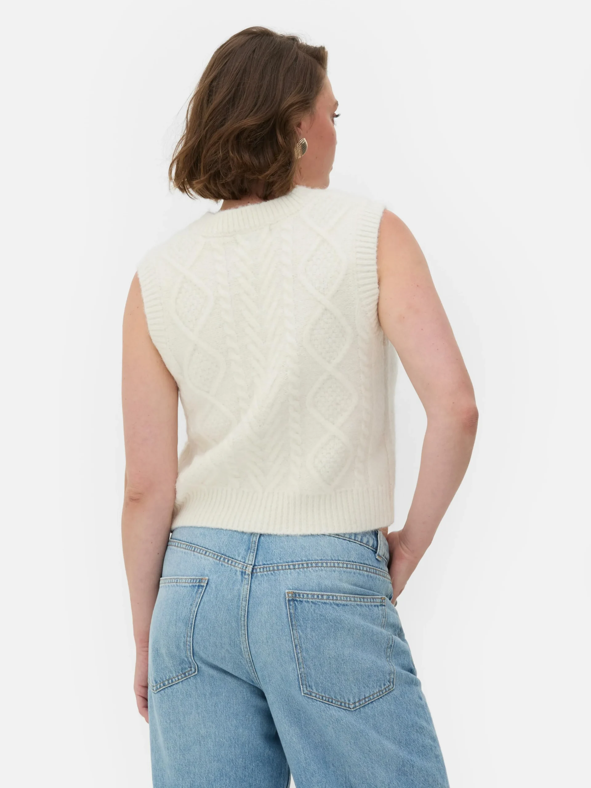 Outlet „Rita Ora“ Strickweste Mit Zopfmuster Damen Pullover Und Cardigans