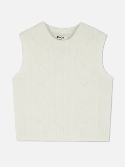 Outlet „Rita Ora“ Strickweste Mit Zopfmuster Damen Pullover Und Cardigans