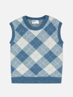 Clearance „Rita Ora“ Strickweste Mit Argylemuster Damen Pullover Und Cardigans