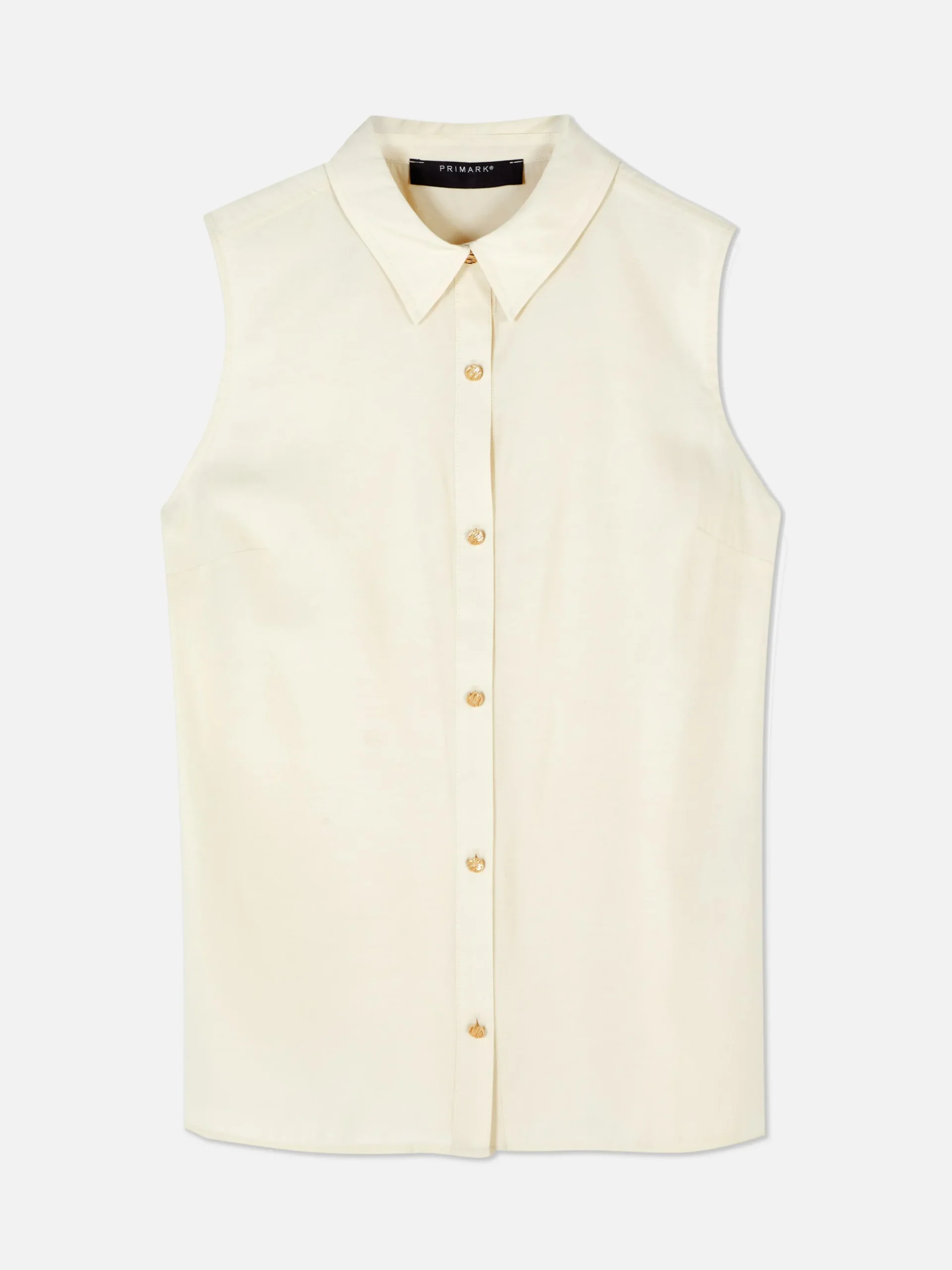 Sale Ärmellose Bluse Mit Knopfleiste Damen Blusen