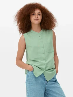 Discount Ärmellose Tunika-Bluse Damen Blusen