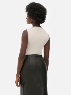 Sale Ärmelloser Body Mit Hohem Kragen Damen Tops Und T-Shirts