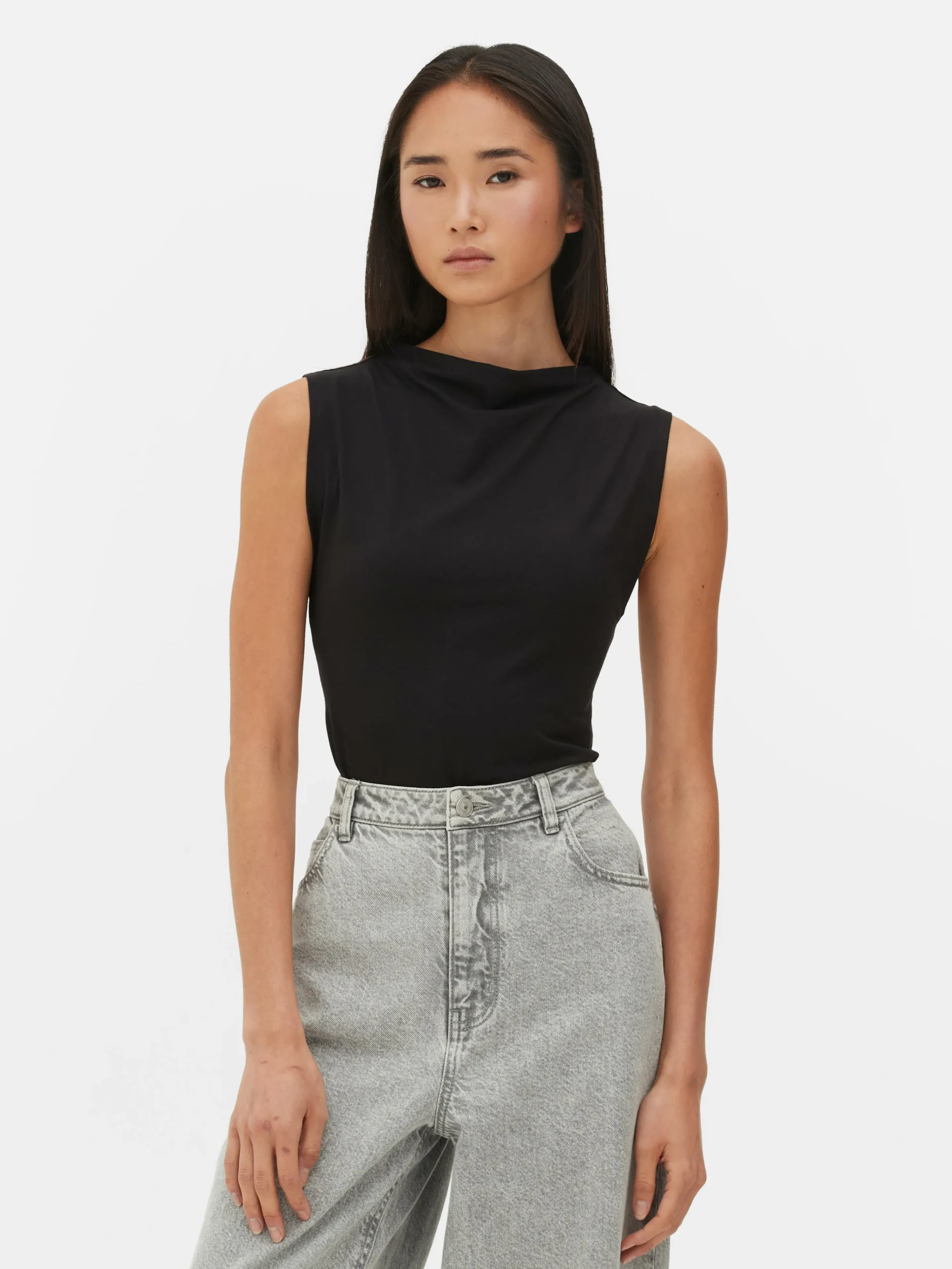 Hot Ärmelloser Body Mit Hohem Kragen Damen Tops Und T-Shirts