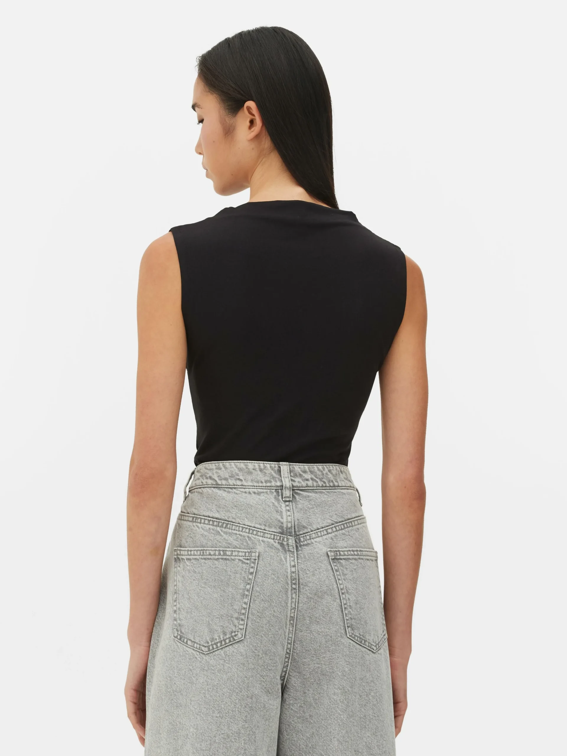 Hot Ärmelloser Body Mit Hohem Kragen Damen Tops Und T-Shirts