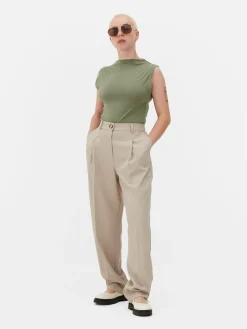 Clearance Ärmelloser Body Mit Hohem Kragen Damen Tops Und T-Shirts