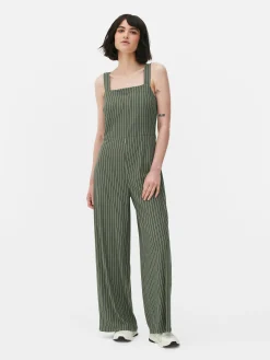 Online Ärmelloser Jumpsuit Mit Streifen Damen Jumpsuits Und Playsuits